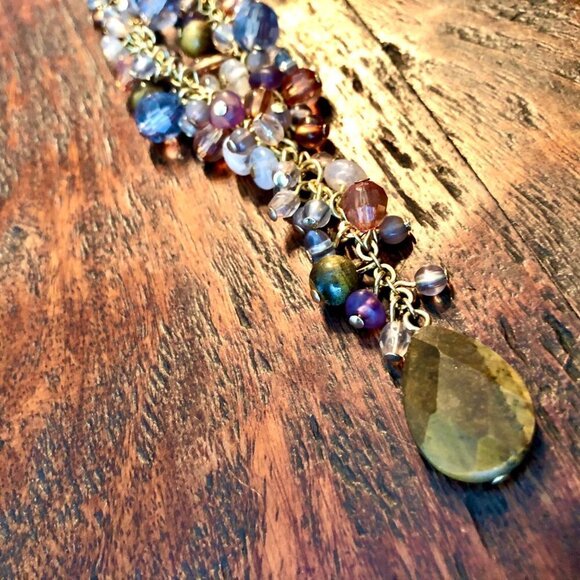 Vintage Avon Nina Ricci Cluster Tigers Eye Necklace - Picture 4 of 9